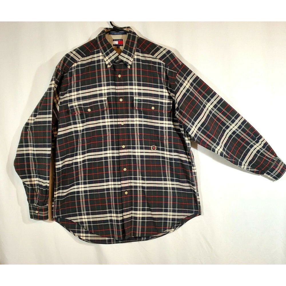 Tommy Hilfiger Men's Plaid Button Down Shirt M